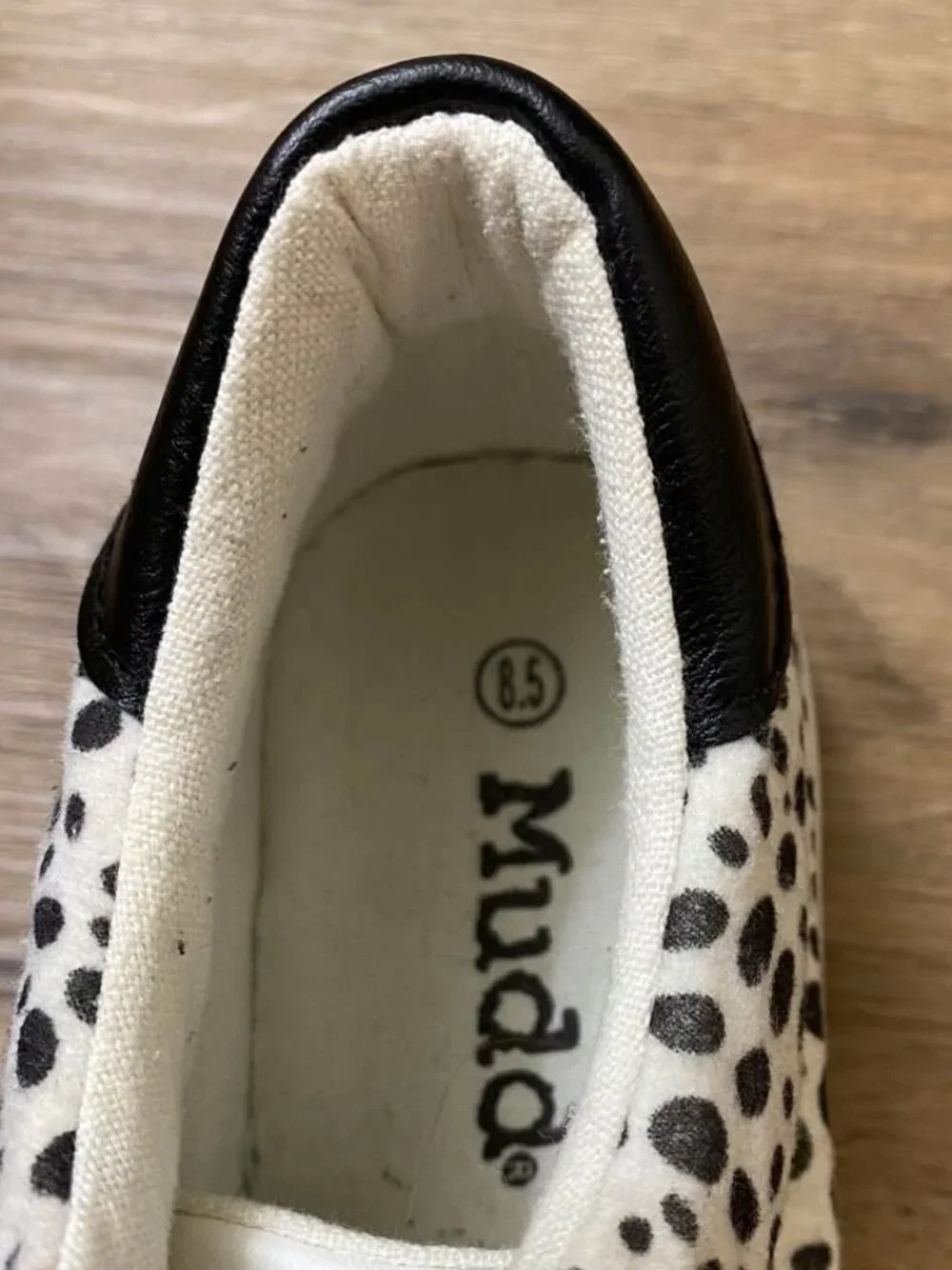 MUDD Women’s Platform Sneakers Size 8.5 White Pink Leopard Print Lace-Up Shoes
